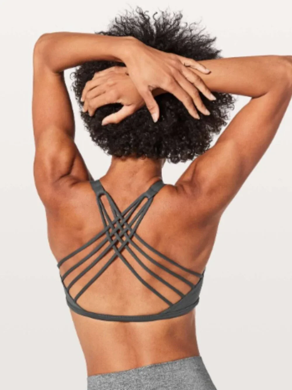 Lululemon Free To Be Wild Strappy Sports Bra Olive Green Size 10 Yoga Active Gym
